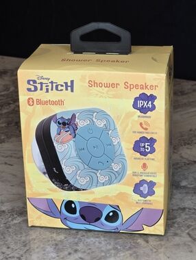 Disney Stitch Bluetooth Shower Speaker in Blue